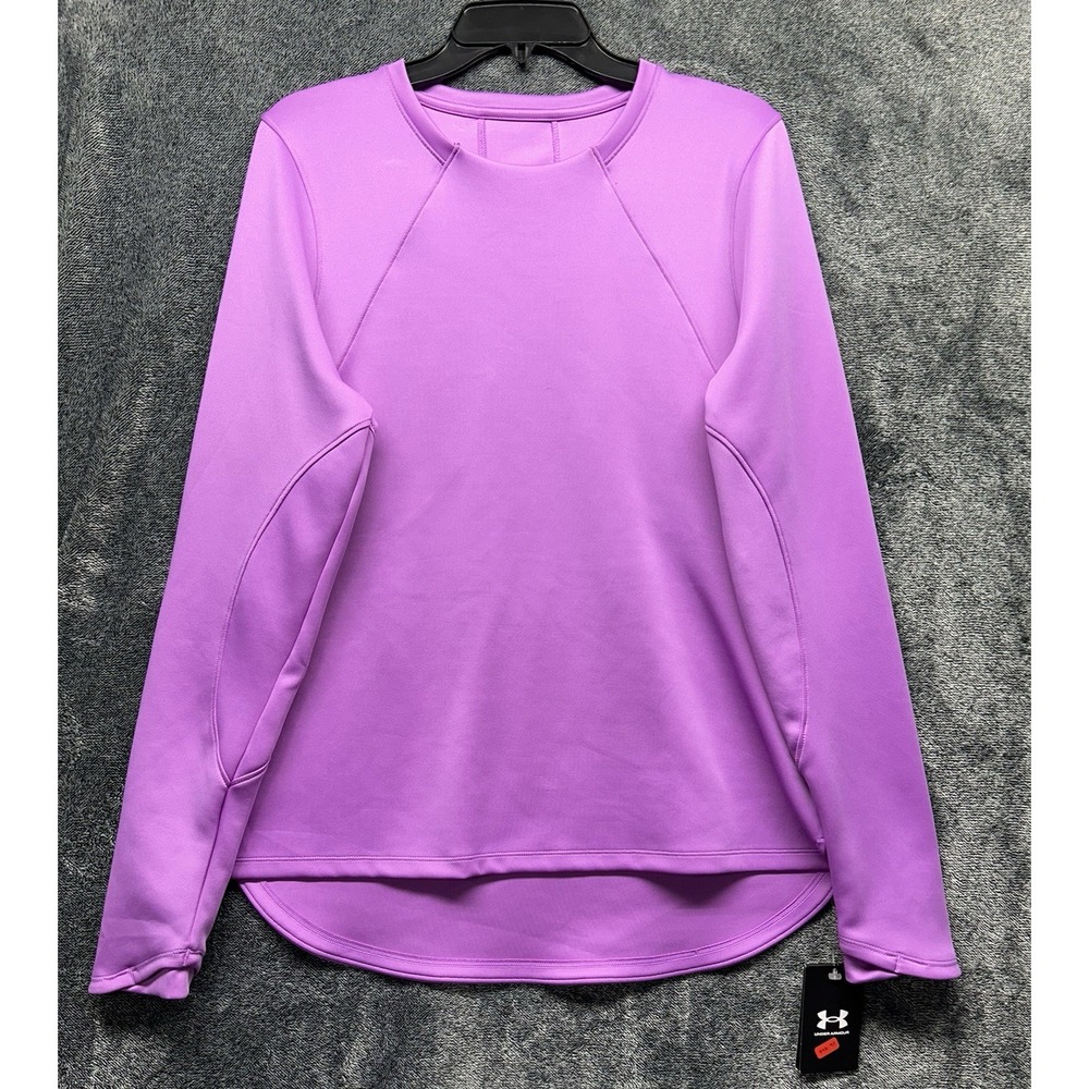 Under Armour Womens Size L Purple Long Sleeve Unstoppable Hybrid Sweatshirt (U4)